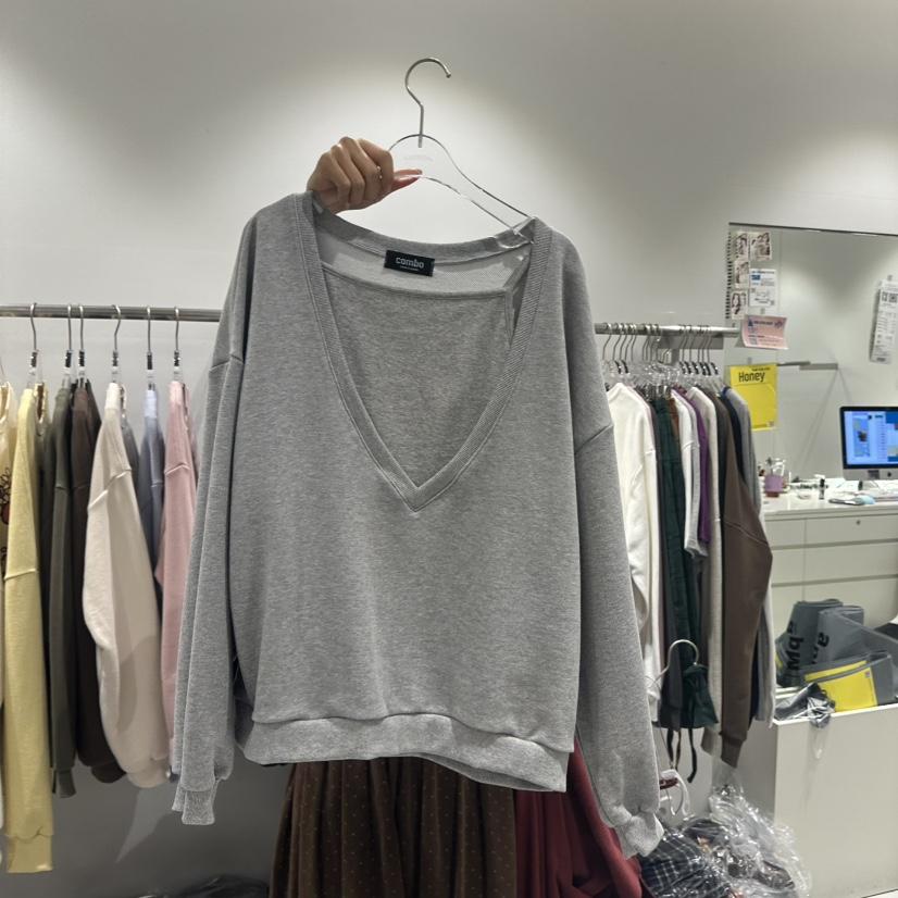 COMBO韓國代購女裝新品休閑真品推薦人氣時尚熱賣套裝V領COM_BO套裝