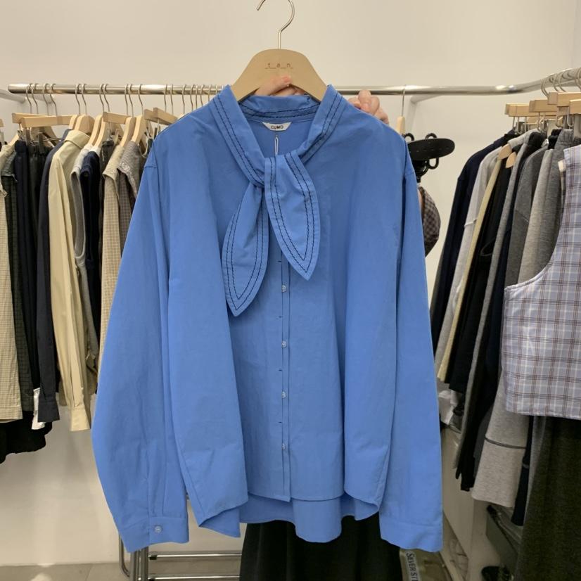TAN&amp;COMO韓國代購女裝新品休閑職業時尚襯衫蕾絲衫圍巾tan-COMO襯衫/蕾絲衫