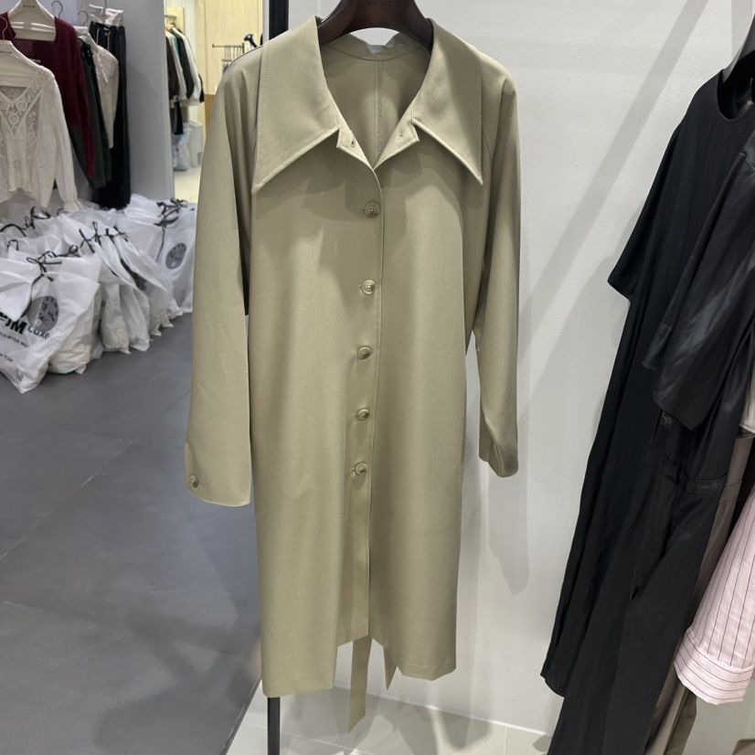 MATIERE東大門實拍女士新品時尚職業人氣推薦長款風衣經典MATIERE長款風衣