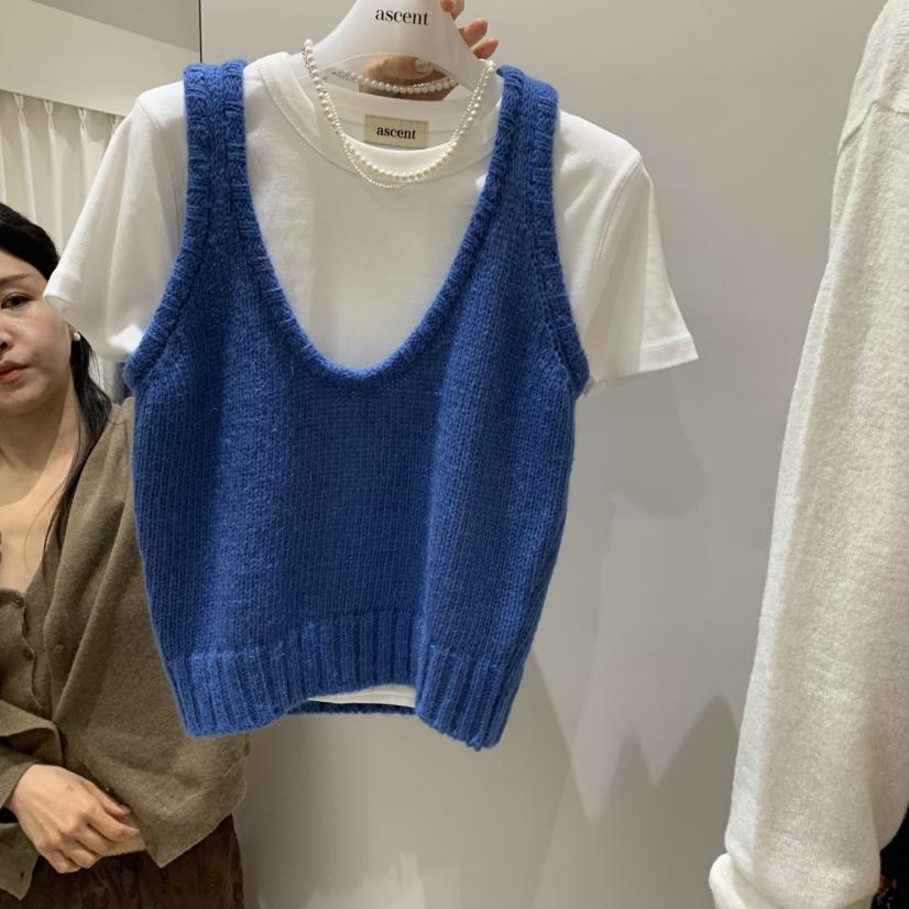 ASCENT東大門代購女士新品人氣時尚推薦吊帶背心不含內搭U領ASCENT吊帶/背心