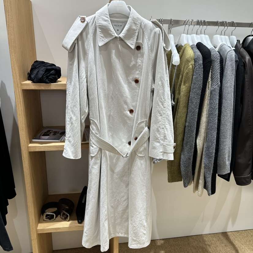WE ARE/WELOVER韓國直郵女裝新款推薦休閑長款風衣含腰帶SHOP_WE ARE長款風衣