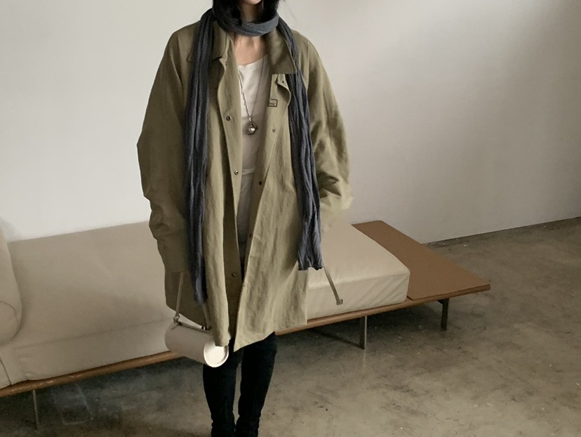 LOGARDEN韓國直郵女裝新款休閑熱賣真品推薦時尚長款風衣LO GARDEN長款風衣