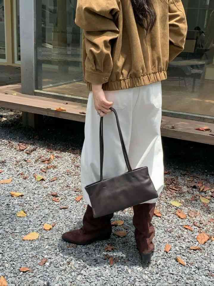 TROUVAILLE東大門實拍女士新品休閑推薦人氣單肩斜跨包羊皮TROUVAILLE單肩/斜跨包