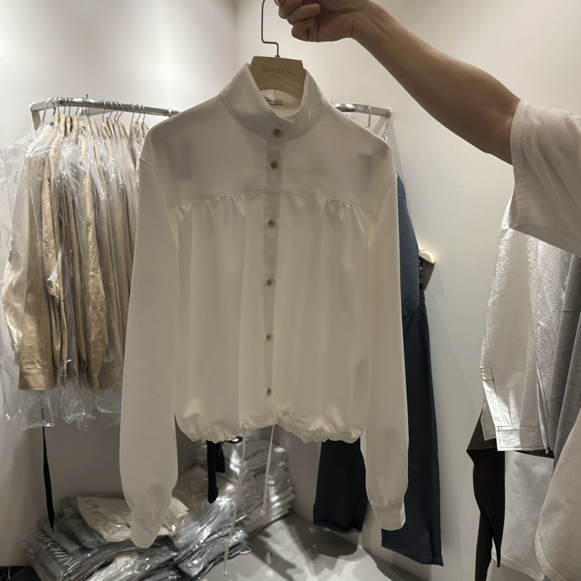 GENTLE B/LOVENTINA東大門實拍女士新款時尚襯衫蕾絲衫褶皺GENTLE B/LOVENTINA襯衫/蕾絲衫