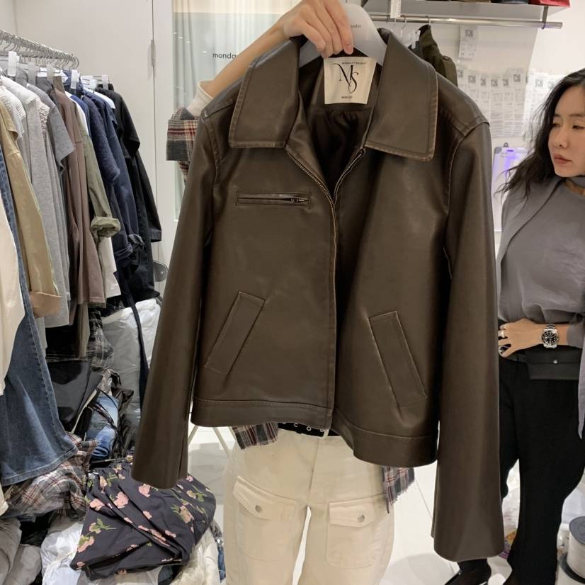 MONDAY TO SUNDAY東大門代購女士新品人氣熱賣夾克皮革MONDAY TO SUNDAY夾克