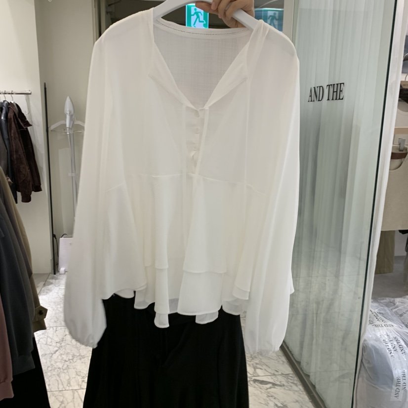 VENIR-A韓國代購女裝新款休閑人氣推薦時尚熱賣襯衫蕾絲衫VENIR-A襯衫/蕾絲衫
