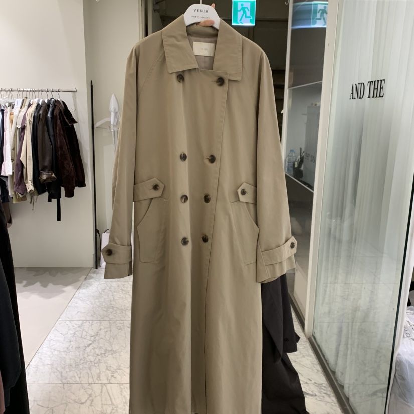 VENIR-A東大門實拍女裝新品休閑時尚真品推薦熱賣長款風衣VENIR-A長款風衣