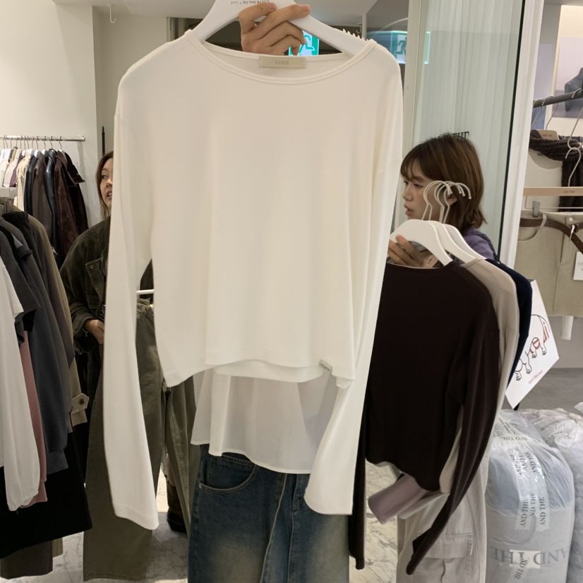VENIR-A東大門代購女士新款熱賣休閑時尚推薦真品長袖T恤VENIR-A長袖T恤