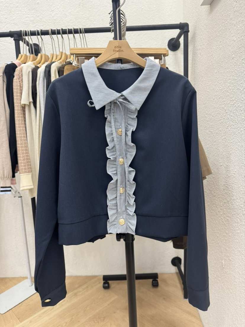 ABLESTUDIO東大門代購女裝新款熱賣推薦時尚休閑襯衫蕾絲衫ABLESTUDIO襯衫/蕾絲衫