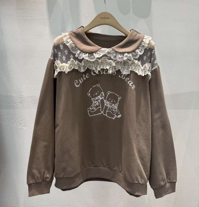 LOVABLE-L東大門實拍女士新品推薦休閑時尚真品衛衣泰迪熊LOVABLE衛衣