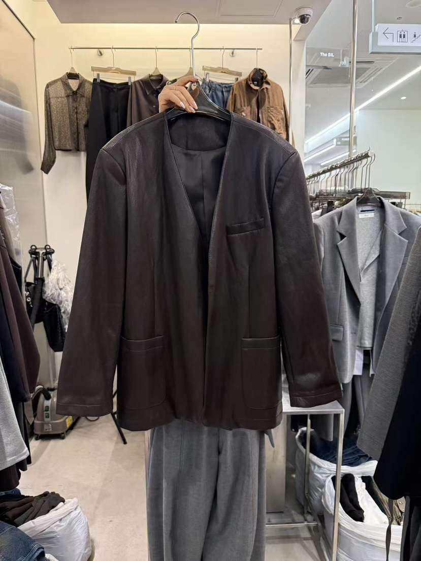 THE SIL韓國直郵女裝新品時尚真品熱賣人氣休閑皮衣皮革THE SIL/1 2ILLY皮衣