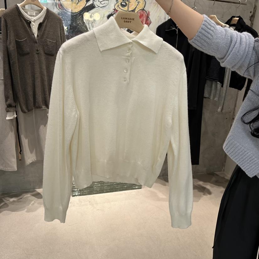 LAMAGIEPIE/LAMAGIE GREY韓國代購女裝新款熱賣針織衫紐扣LAMAGIEPIE/LAMAGIE GREY針織衫