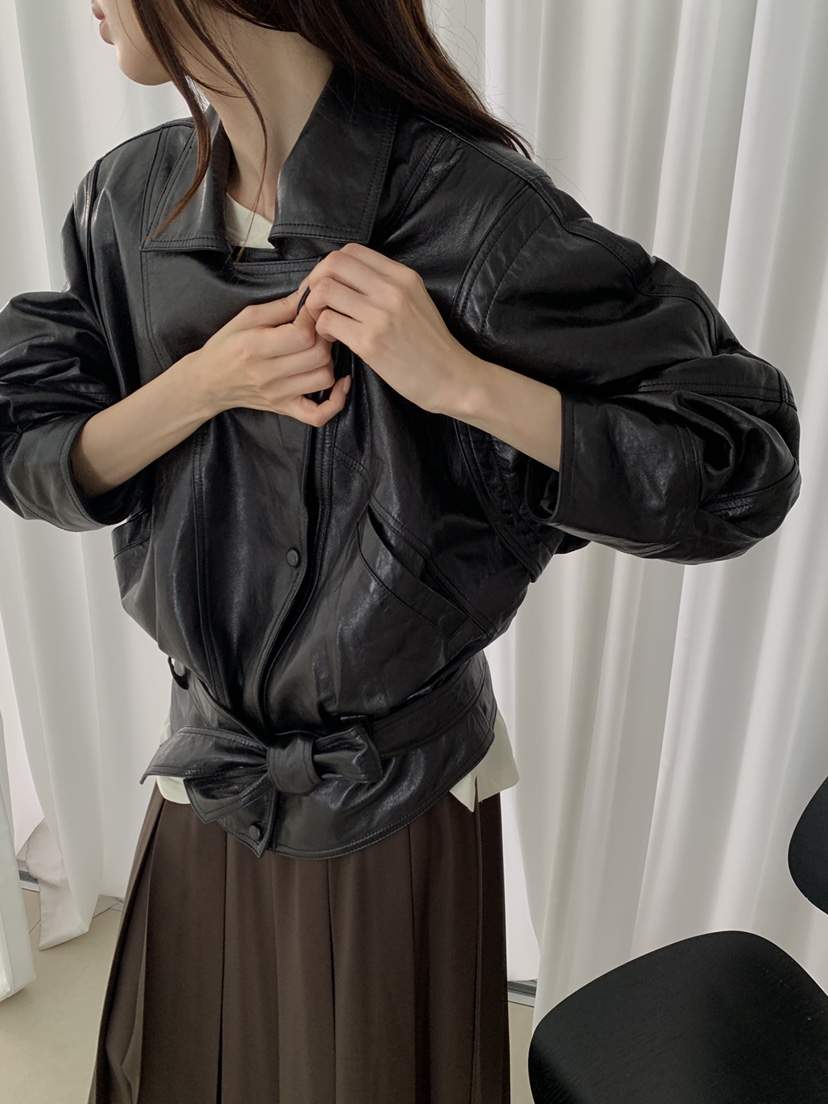 ATHEA東大門代購女士新款人氣熱賣時尚推薦真品休閑皮衣羊皮ATHEA皮衣