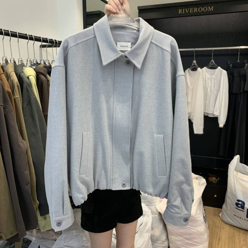 RIVEROOM東大門實拍女裝新品人氣推薦休閑熱賣真品夾克絨RIVEROOM夾克