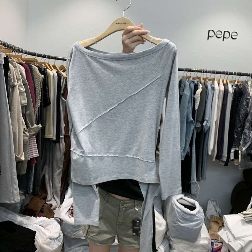 ALMOND PEPE韓國直郵女裝新品人氣真品休閑熱賣推薦長袖T恤ALMOND PEPE長袖T恤