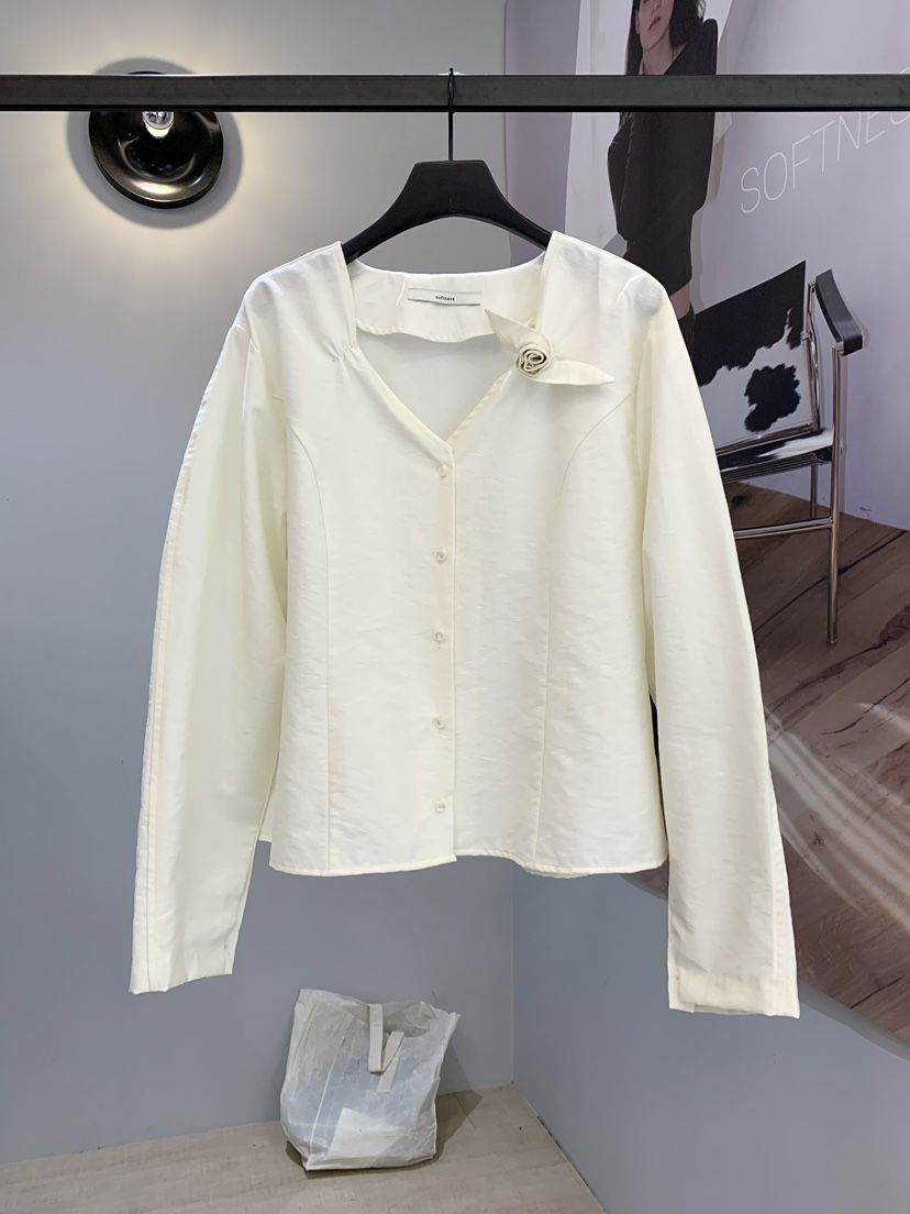 SOFTNESS東大門實拍女士新品時尚真品休閑人氣襯衫蕾絲衫Softness/Cosmic襯衫/蕾絲衫