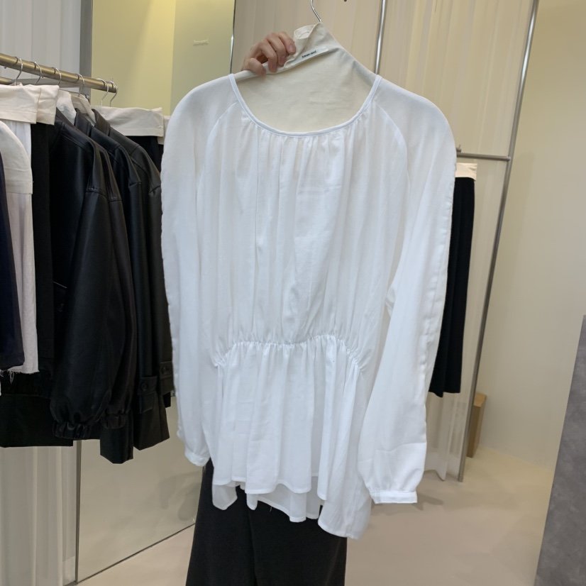 HWAE AND東大門直郵女士新品時尚熱賣休閑襯衫蕾絲衫褶皺HWAE AND襯衫/蕾絲衫