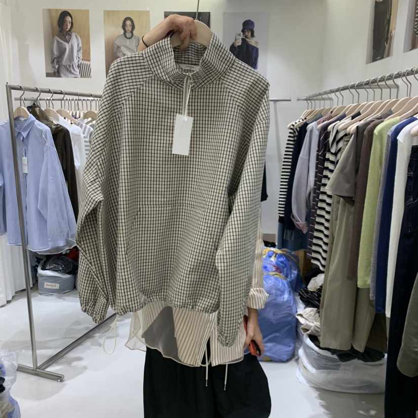 YUNBAL東大門直郵女裝新品推薦真品人氣時尚衛衣防風衣格子YUNBAL衛衣