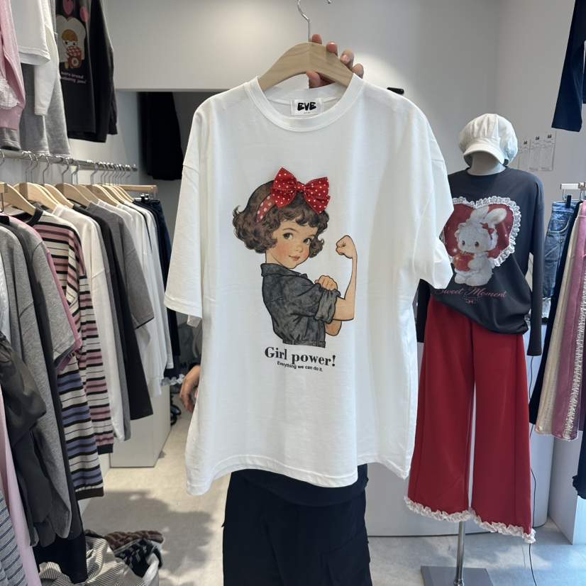 EVE韓國直郵女裝新品人氣時尚休閑熱賣真品推薦T恤EVET恤