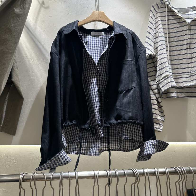 HIP.TIQUE韓國直郵女士新品熱賣時尚推薦休閑夾克假兩件HIP.TIQUE夾克