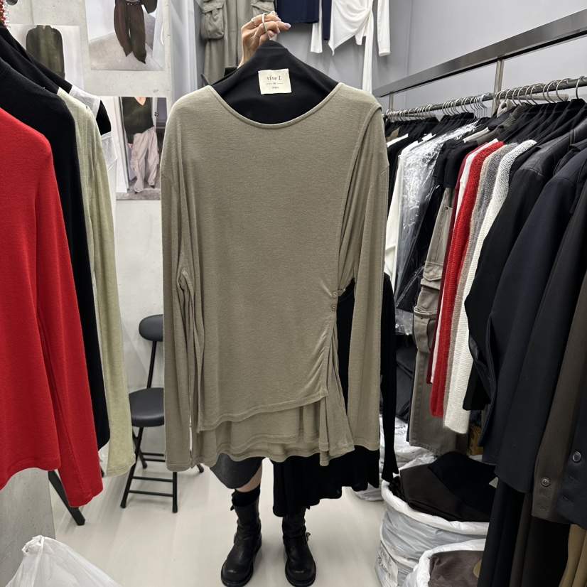 VIVEL韓國直郵女裝新品時尚真品熱賣推薦休閑人氣長袖T恤VIVEL長袖T恤