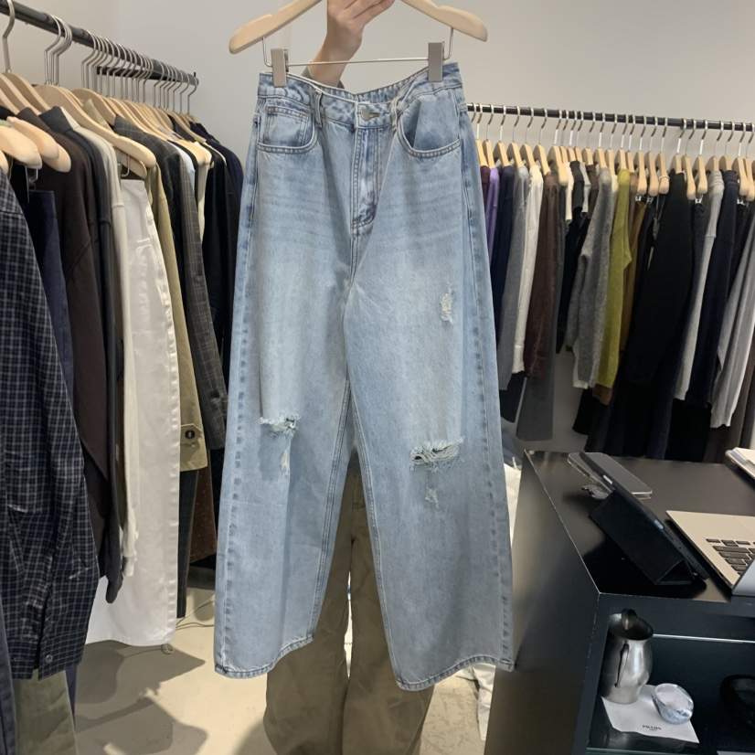 PLATE韓國直郵女裝新品推薦人氣熱賣真品休閑時尚牛仔褲ANOTHER PLATE MOOD WEAR牛仔褲