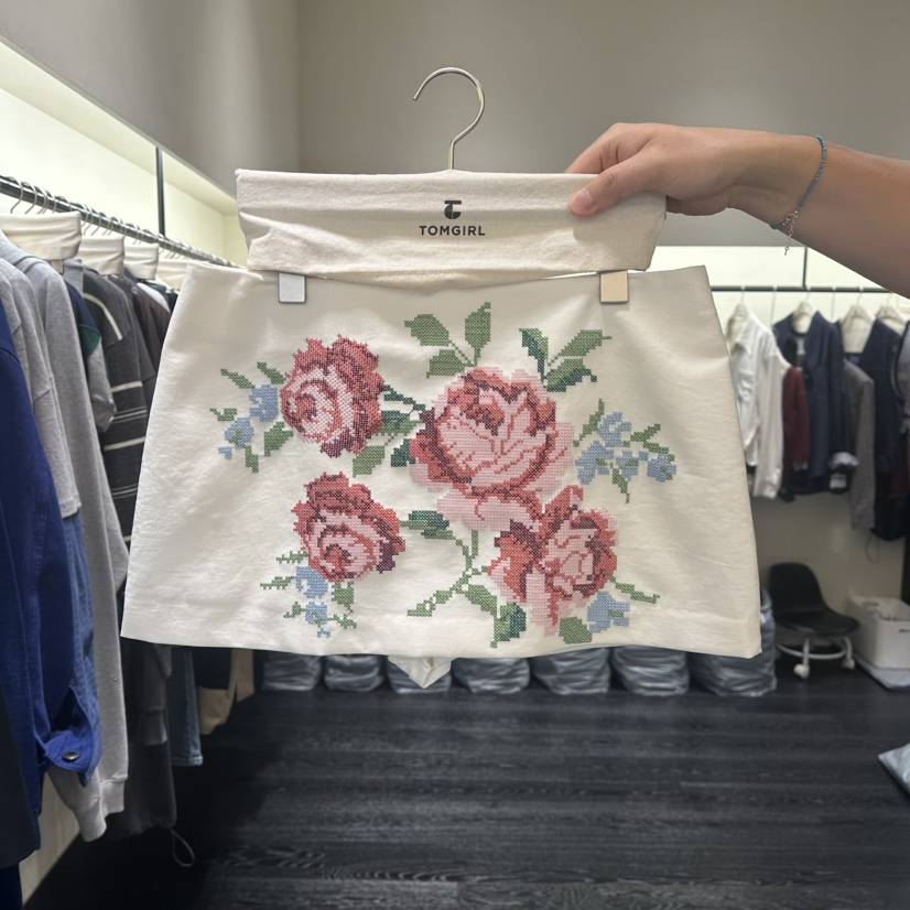 TOMGIRL東大門實拍女裝新款推薦休閑真品時尚人氣裙褲刺繡TOMGIRL裙褲