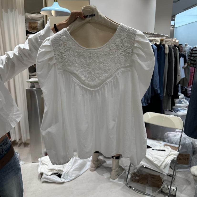 MIENNE韓國直郵女裝新款休閑推薦真品人氣職業襯衫蕾絲衫MIENNE襯衫/蕾絲衫