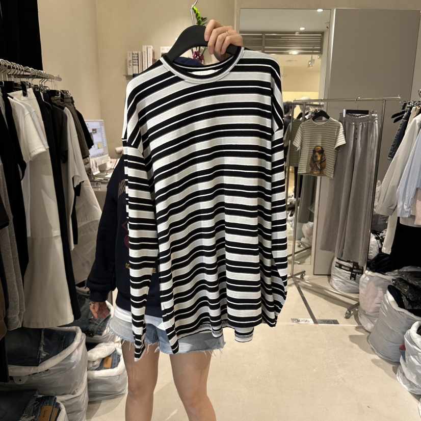 LIVU/MEMO CLASSIC東大門直郵女裝新品時尚長袖T恤寬松LIVU/MEMO CLASSIC長袖T恤
