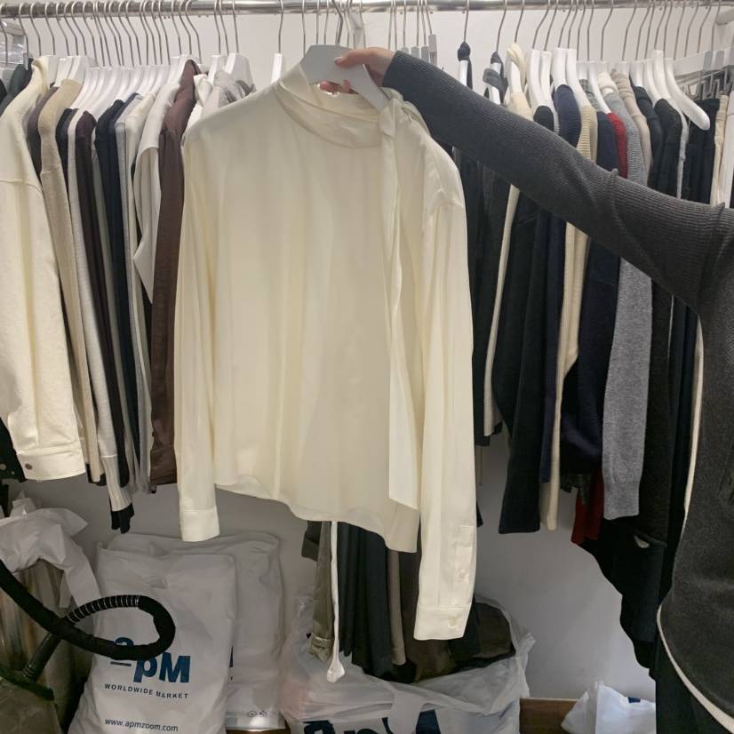 UNDERSTANDING東大門直郵女裝新品人氣襯衫蕾絲衫系帶拉鏈UNDERSTANDING襯衫/蕾絲衫