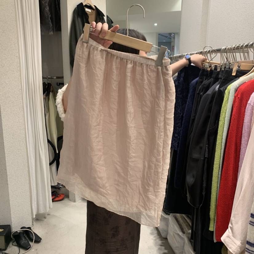 SSENIQUE東大門直郵女裝新品熱賣真品推薦半身裙中短裙褶皺SSENIQUE半身裙/中短裙