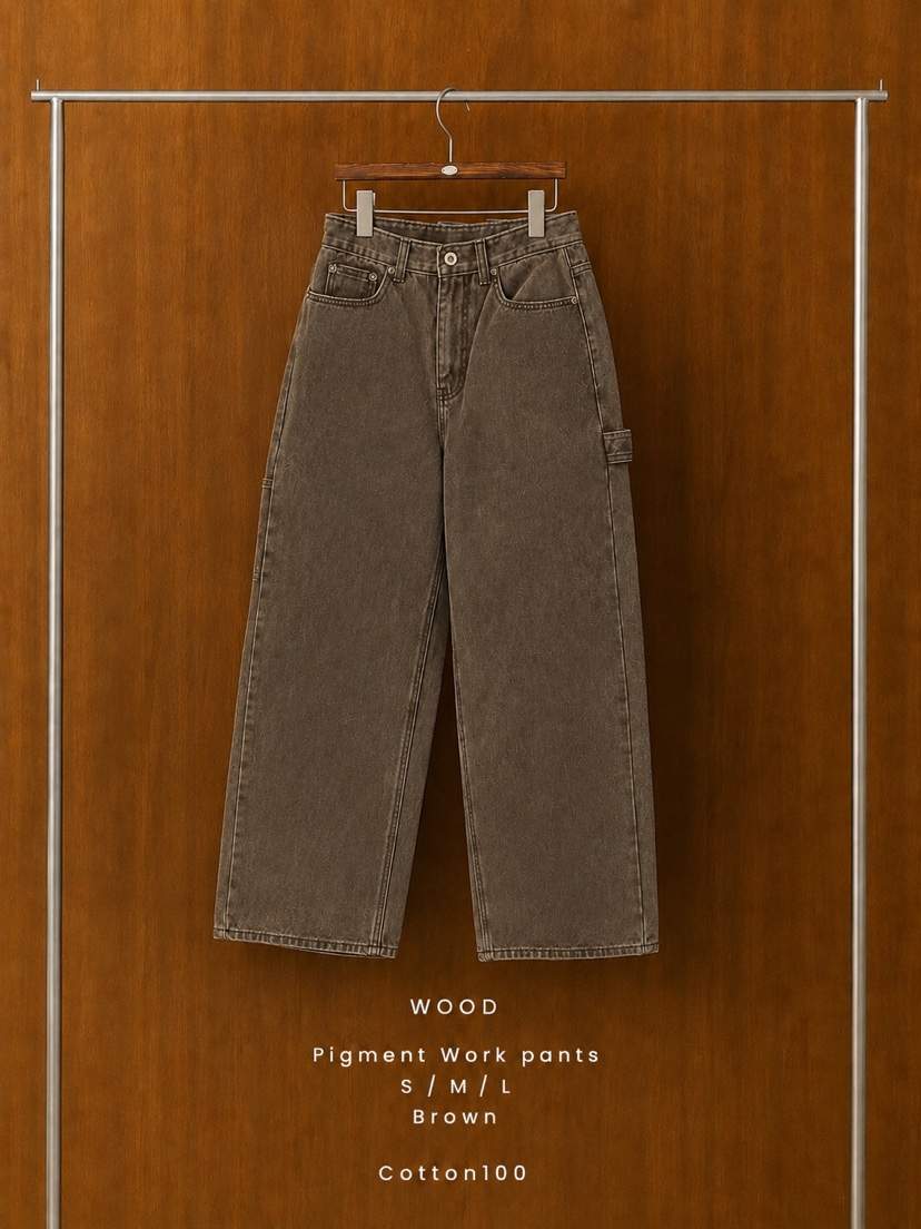 WOOD韓國直郵女士新品休閑人氣時尚推薦熱賣真品休閑褲WOOD-2件起休閑褲