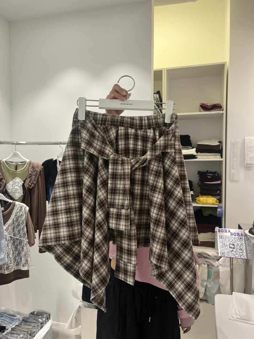 BORA BORA東大門實拍女裝新品熱賣時尚真品推薦裙褲格子BORA BORA裙褲
