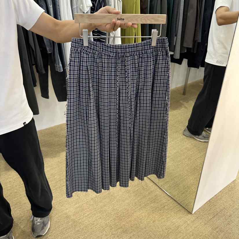 FELTE東大門實拍女裝新品人氣真品推薦時尚半身裙中短裙格紋felte半身裙/中短裙