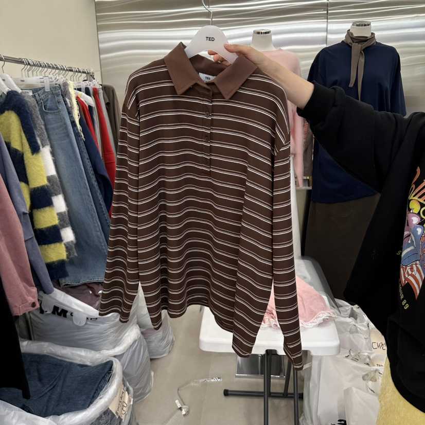TED韓國代購女士新品時尚真品熱賣休閑推薦人氣長袖T恤TED長袖T恤