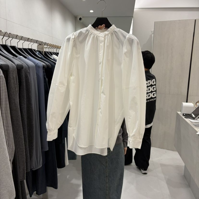 ETTER東大門代購女士新品真品熱賣人氣襯衫蕾絲衫蓬松褶皺ETTER襯衫/蕾絲衫