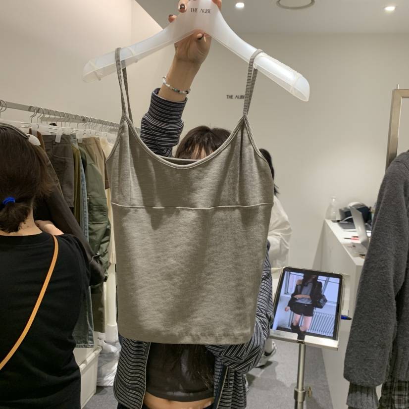 AUBE韓國代購女士新品推薦人氣真品時尚休閑熱賣吊帶背心THE AUBE吊帶/背心