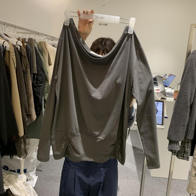 AUBE韓國直郵女裝新品真品推薦時尚熱賣人氣休閑長袖T恤THE AUBE長袖T恤