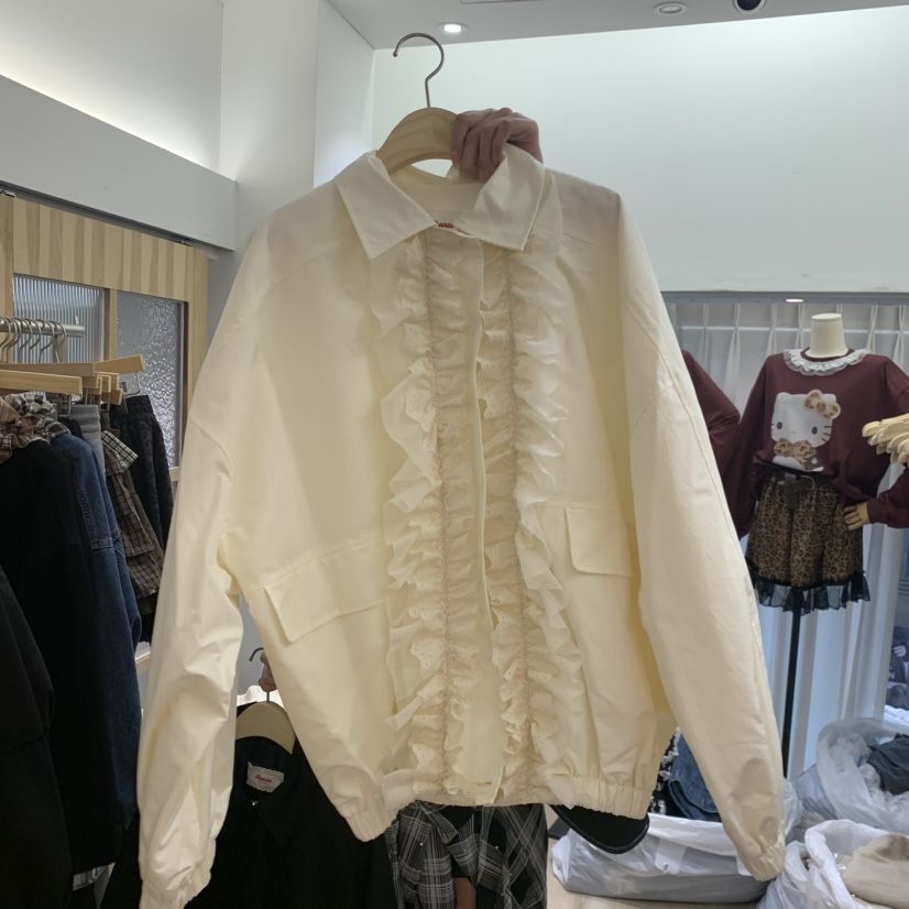 ARANCIA韓國直郵女裝新款推薦時尚人氣熱賣真品夾克荷葉邊ARANCIA夾克