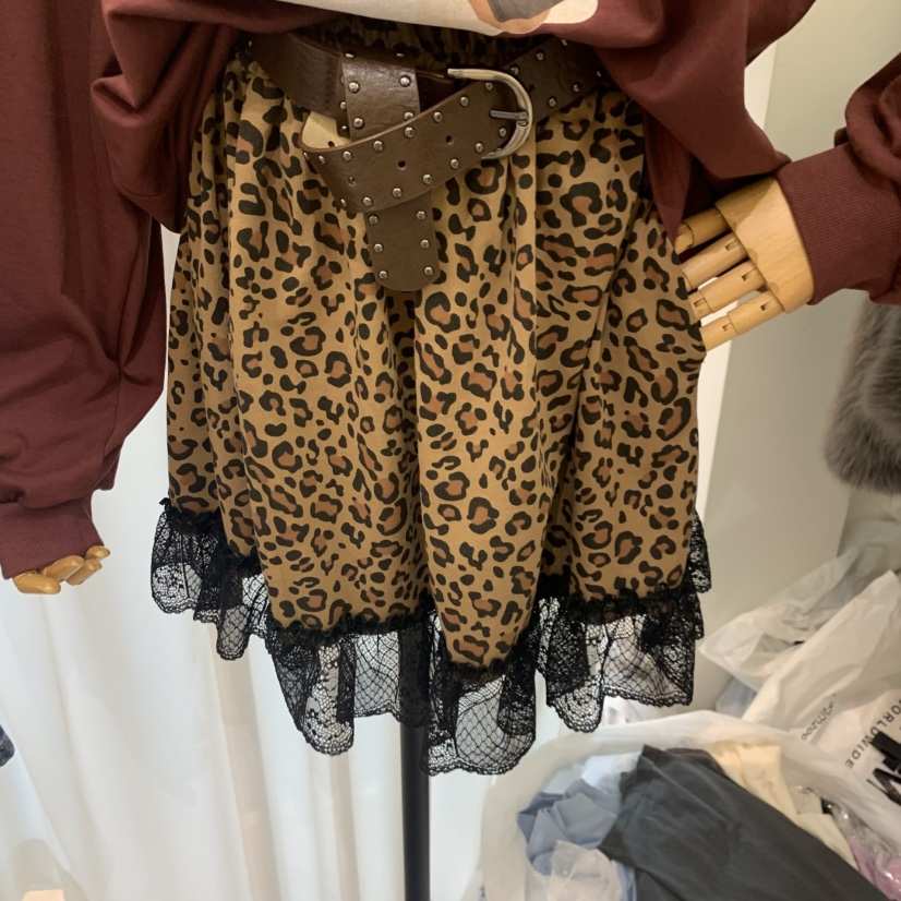 ARANCIA韓國代購女裝新款休閑真品半身裙中短裙不含腰帶豹紋ARANCIA半身裙/中短裙