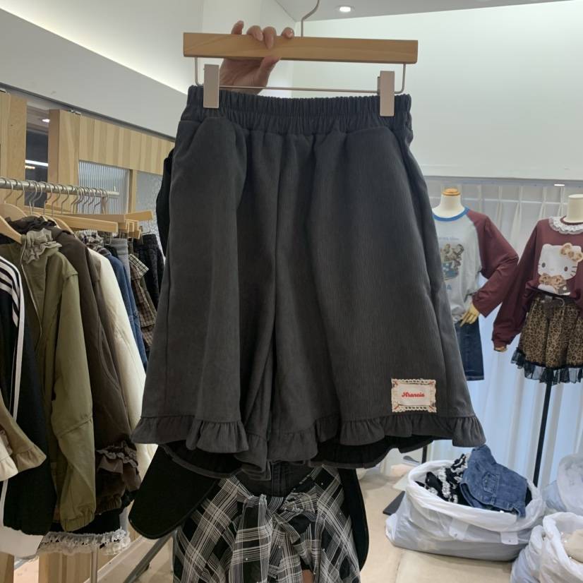 ARANCIA東大門代購女裝新款人氣真品推薦熱賣短褲荷葉邊羅紋ARANCIA短褲