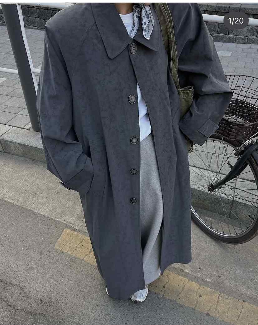 PAIRING東大門實拍女裝新款時尚推薦熱賣休閑真品長款風衣PAIRING長款風衣