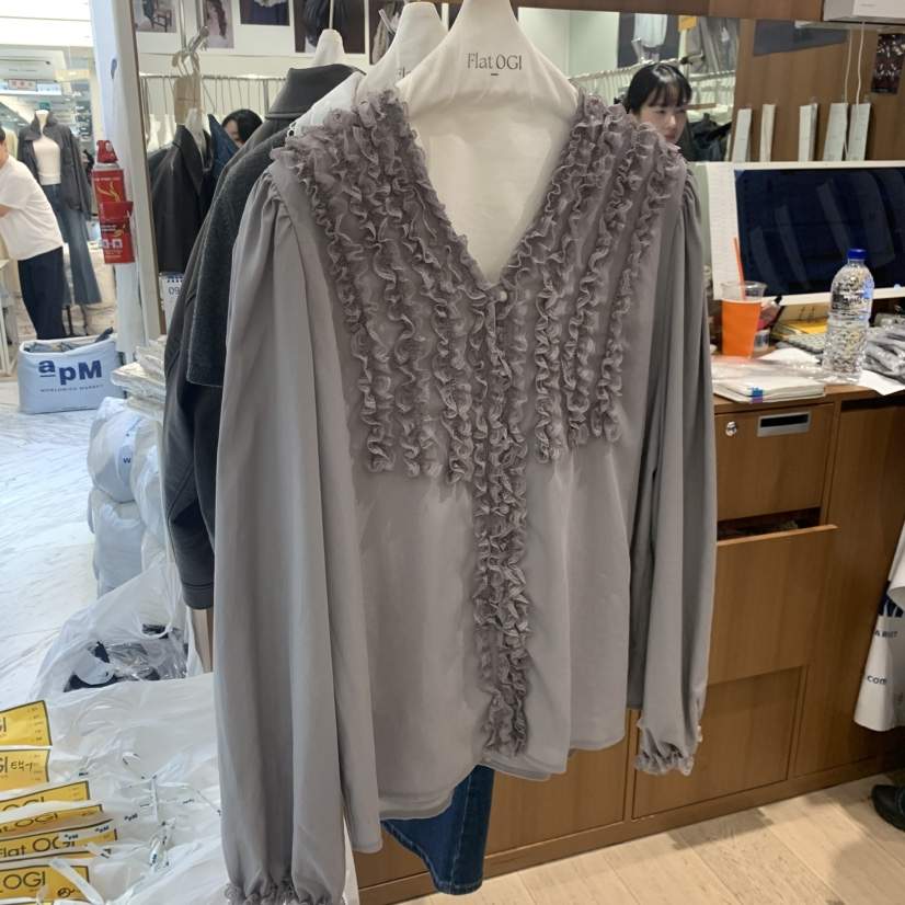 FLAT OGI韓國直郵女裝新品推薦真品熱賣人氣時尚襯衫蕾絲衫FLat OGI襯衫/蕾絲衫