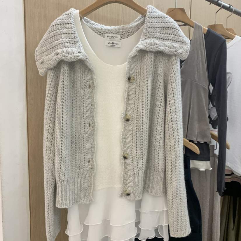 VILLABUTTON韓國直郵女裝新品推薦真品人氣針織衫羊毛開衫VILLA BUTTON針織衫
