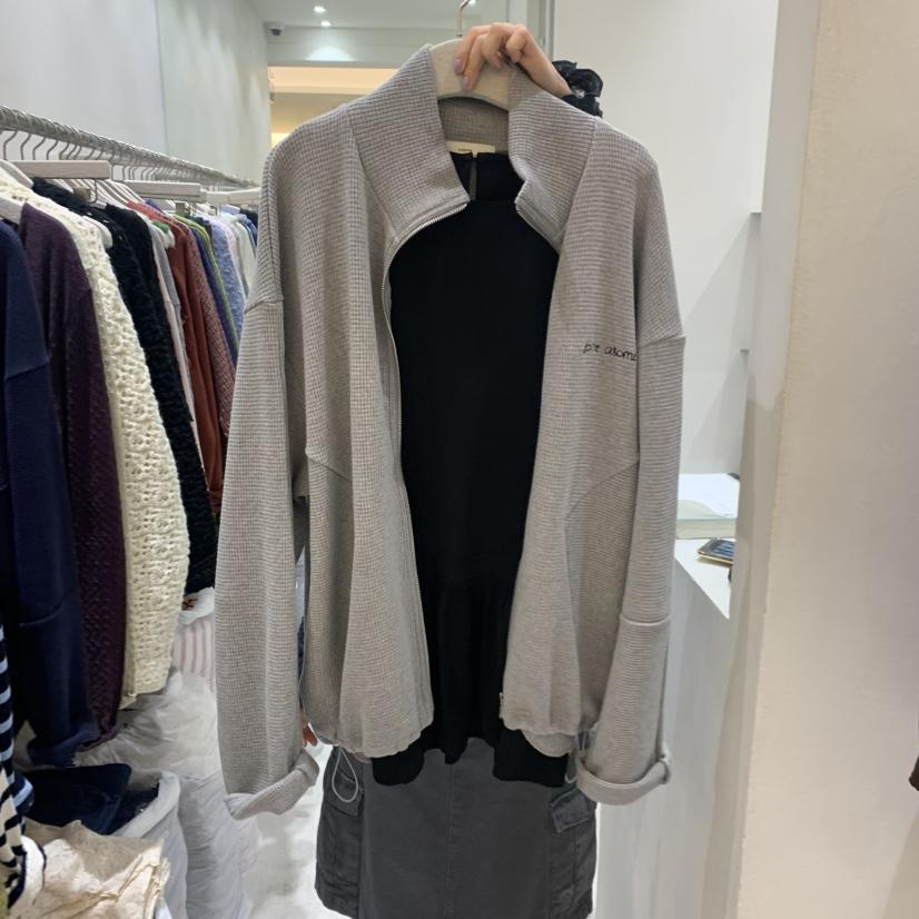 ASOME東大門代購女士新品真品人氣衛衣不含內搭華夫格拉鏈A.SOME衛衣