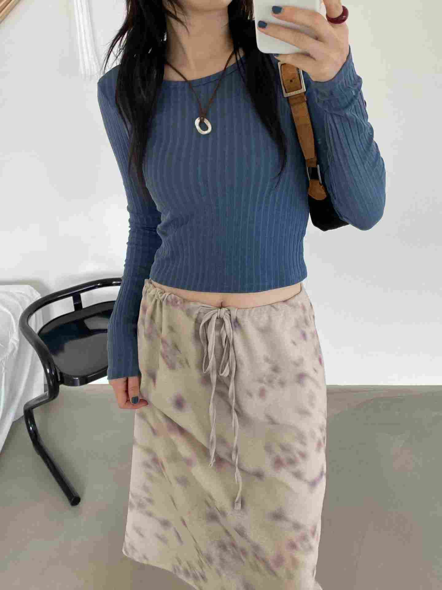 AUTHENTIC-OT韓國直郵女士新款休閑時尚熱賣真品針織衫染色AUTHENTIC針織衫