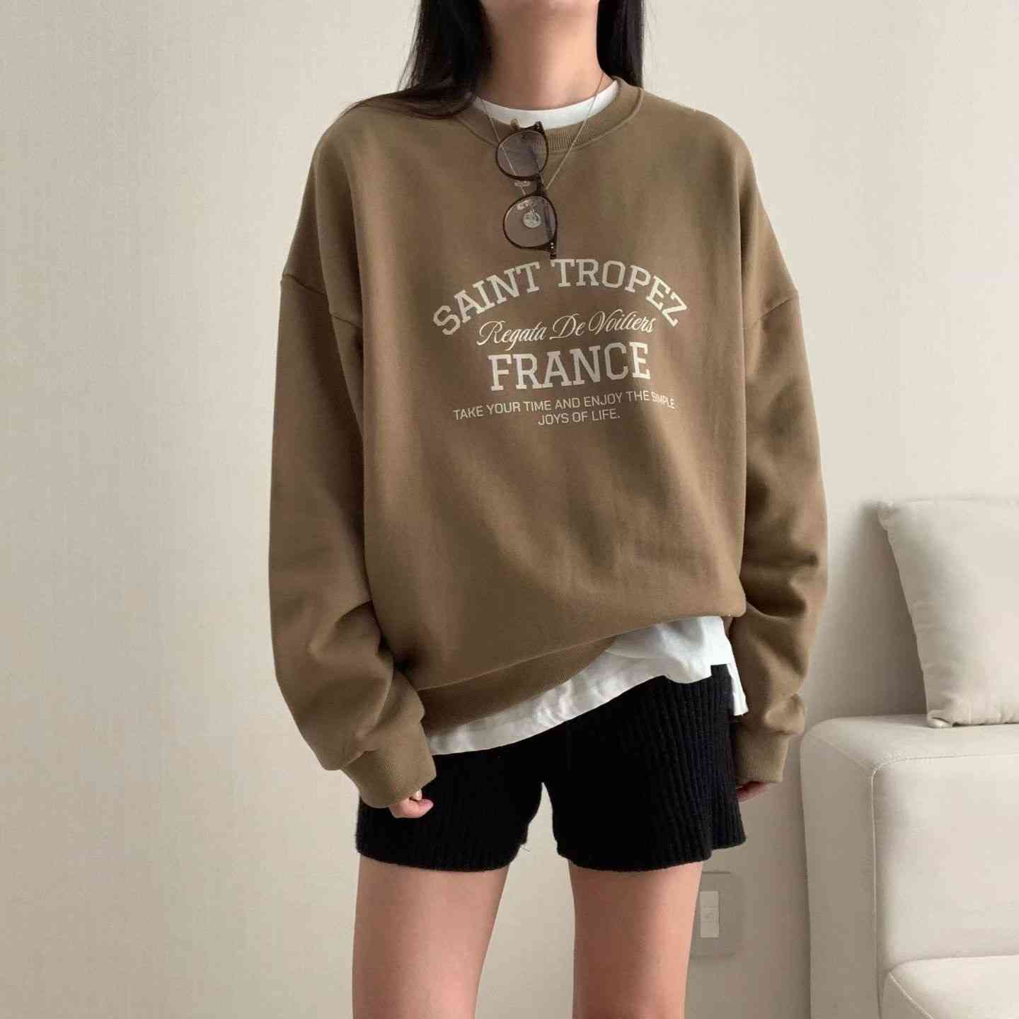 HELLO JINI東大門直郵女士新品人氣休閑衛衣不含內搭運動HELLO JINI衛衣