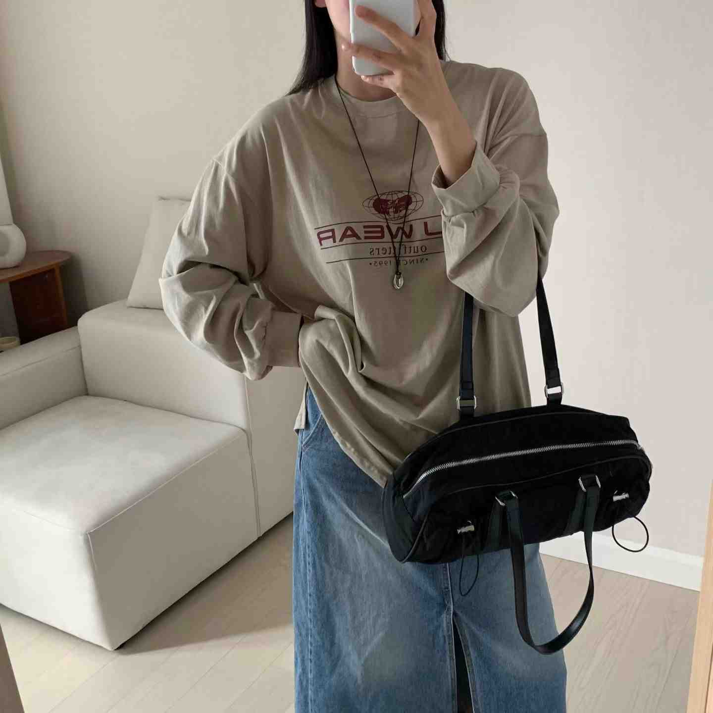 HELLO JINI東大門實拍女裝新品推薦人氣時尚休閑長袖T恤HELLO JINI長袖T恤