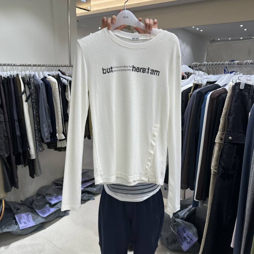 BENE韓國直郵女裝新品真品時尚熱賣推薦人氣休閑長袖T恤SHOP BENE_Bene長袖T恤