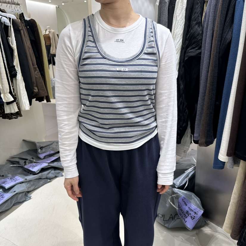 BENE東大門實拍女士新款人氣時尚真品休閑推薦熱賣長袖T恤SHOP BENE_Bene長袖T恤